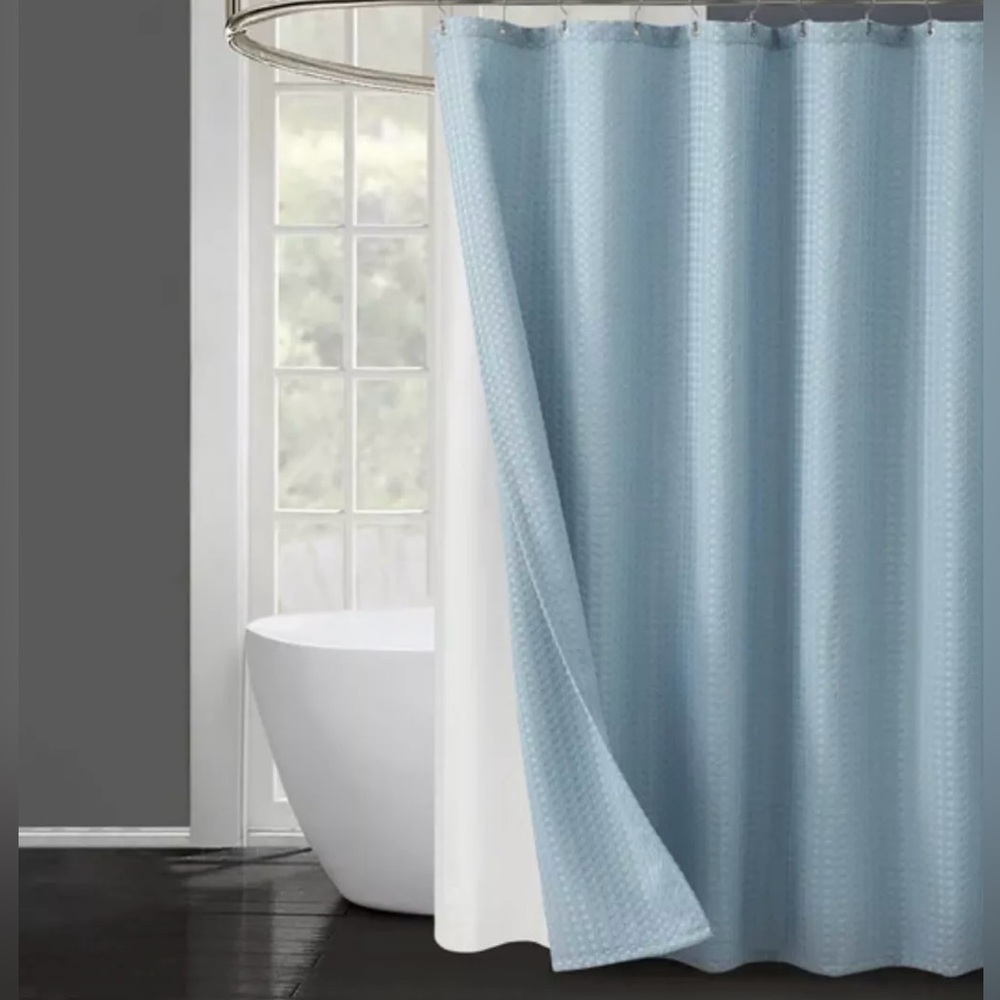 Essential Spa Shower Curtain Set 4 New Blue